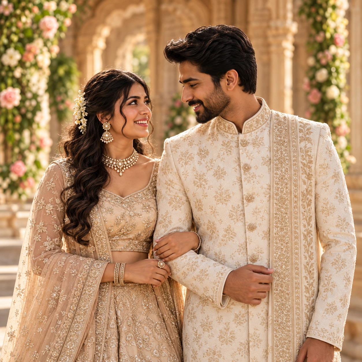Mehendi category — couple in yellow mehendi occasionwear