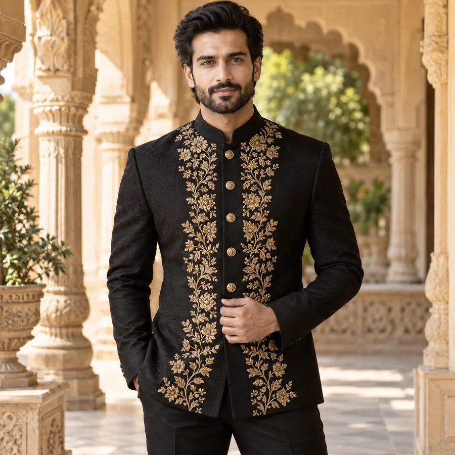 Black Indo Western set