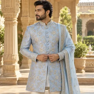 Sky blue kurta set
